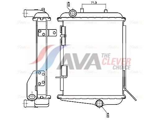 Kühler, Motorkühlung AVA QUALITY COOLING AI2453