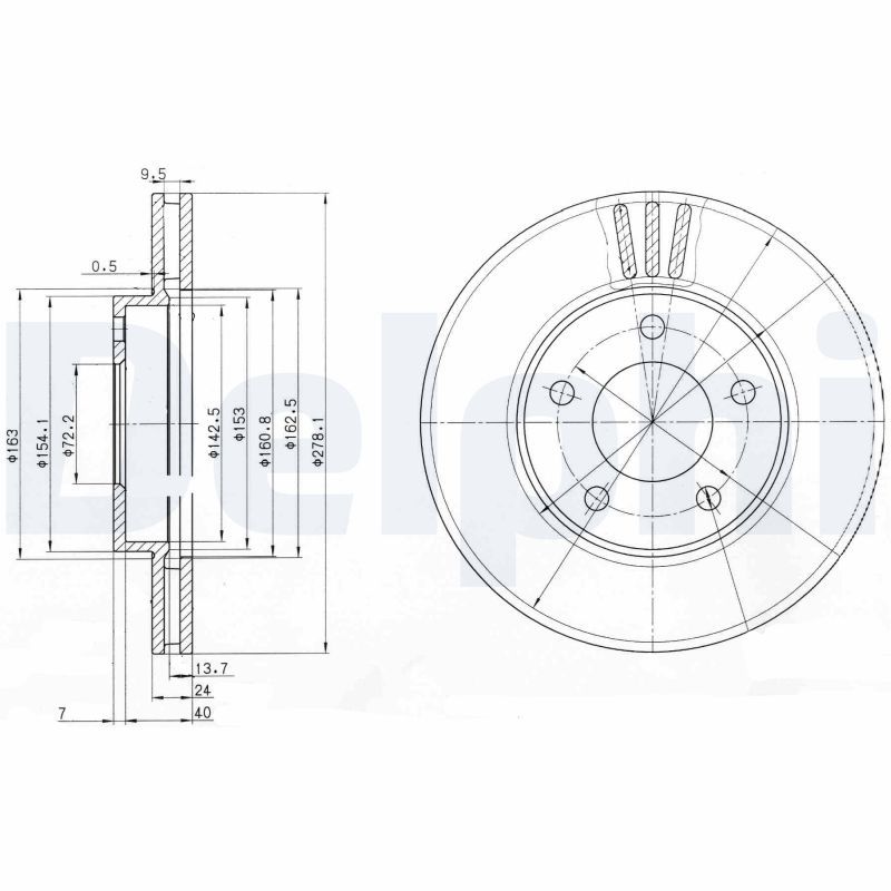 Bremsscheibe DELPHI BG3792