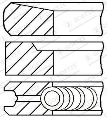 Kolbenringsatz Goetze Engine 08-431700-00