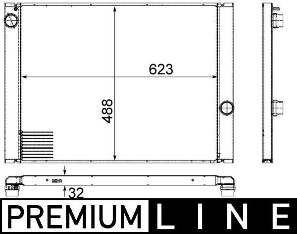 Kühler, Motorkühlung MAHLE CR1159000P