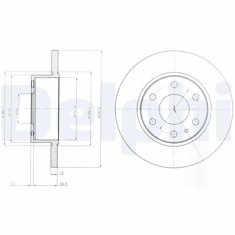 Bremsscheibe DELPHI BG4164