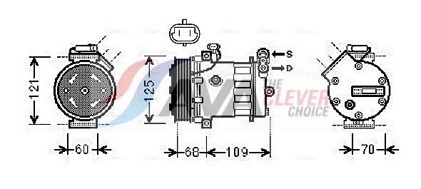 Kompressor, Klimaanlage AVA QUALITY COOLING OLAK475