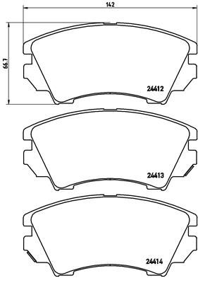 Bromsbeläggssats, skivbroms BREMBO P59055