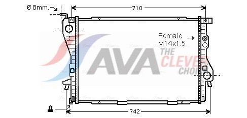 Kühler, Motorkühlung AVA QUALITY COOLING BW2202
