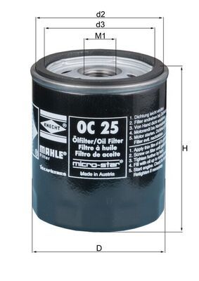 Ölfilter MAHLE OC25