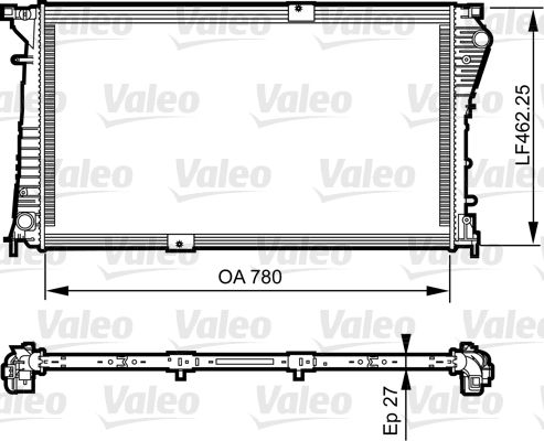 Kühler, Motorkühlung VALEO 734931