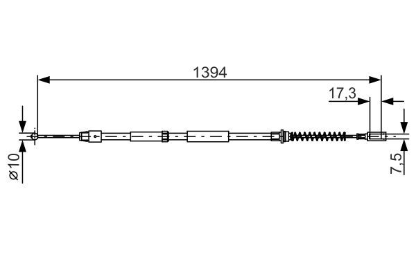 Seilzug, Feststellbremse BOSCH 1987482033