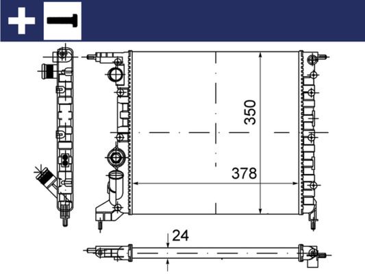 Kühler, Motorkühlung MAHLE CR615000S