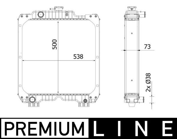 Kühler, Motorkühlung MAHLE CR2284000P