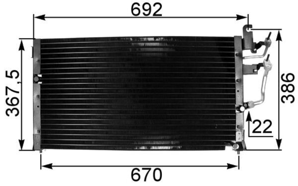 Kondensator, Klimaanlage MAHLE AC329000S