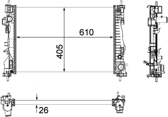 Kühler, Motorkühlung MAHLE CR1179000P