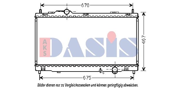 Kühler, Motorkühlung AKS DASIS 210225N