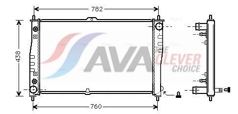 Kühler, Motorkühlung AVA QUALITY COOLING KA2019