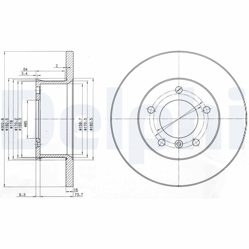 Bremsscheibe DELPHI BG2556