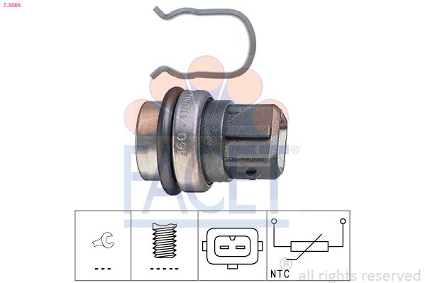 Sensor, Kühlmitteltemperatur FACET 7.3086