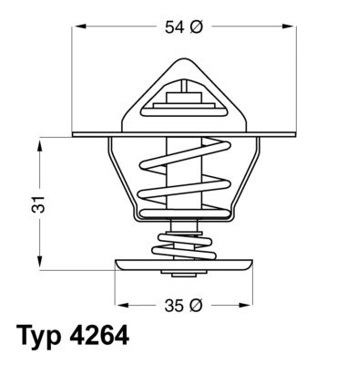 Thermostat, Kühlmittel WAHLER 4264.84D