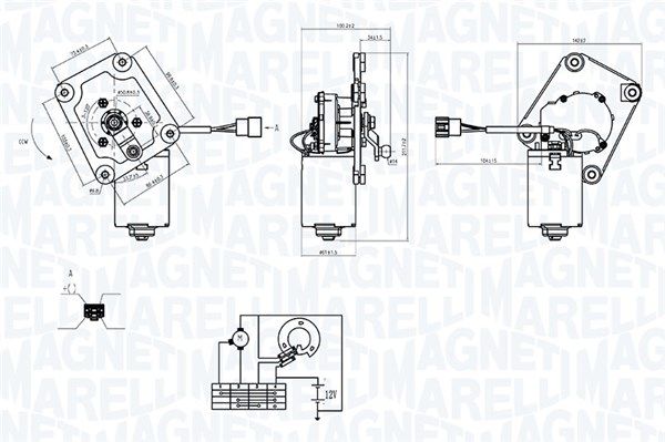Wischermotor MAGNETI MARELLI 064374900010