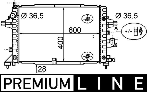 Kühler, Motorkühlung MAHLE CR1858000P