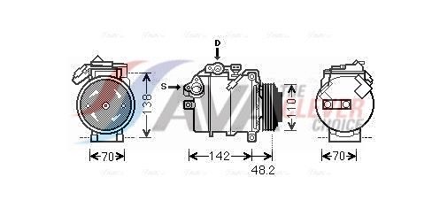 Kompressor, Klimaanlage AVA QUALITY COOLING BWAK385