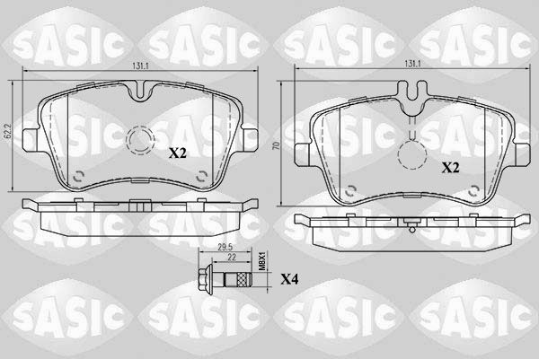 Bremsbelagsatz, Scheibenbremse SASIC 6216031