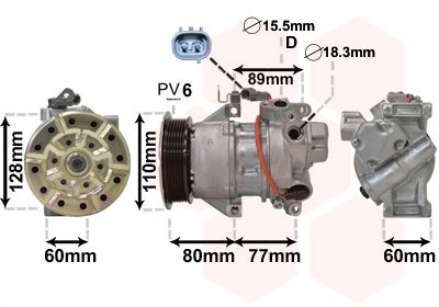 Kompressor, Klimaanlage VAN WEZEL 5300K626