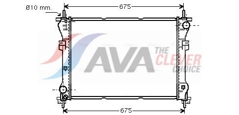 Kühler, Motorkühlung AVA QUALITY COOLING FD2319