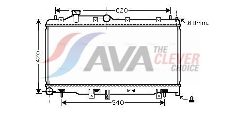 Kühler, Motorkühlung AVA QUALITY COOLING SUA2072