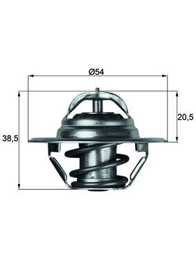 Thermostat, Kühlmittel MAHLE TX383D