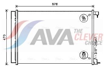 Kondensator, Klimaanlage AVA QUALITY COOLING MS5678D