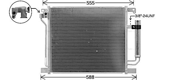 Kondensator, Klimaanlage AVA QUALITY COOLING dn5467d