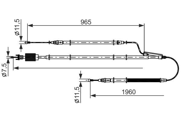 Seilzug, Feststellbremse BOSCH 1987482805