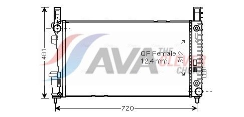 Kühler, Motorkühlung AVA QUALITY COOLING MSA2364
