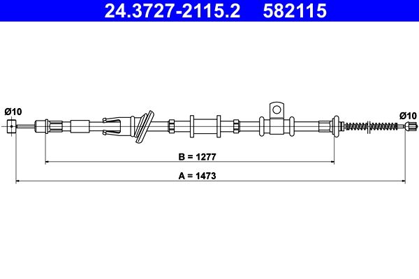 Seilzug, Feststellbremse ATE 24.3727-2115.2