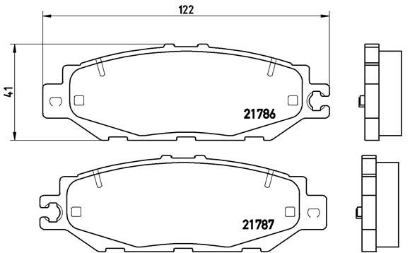 Bremsbelagsatz, Scheibenbremse BREMBO P 83 036