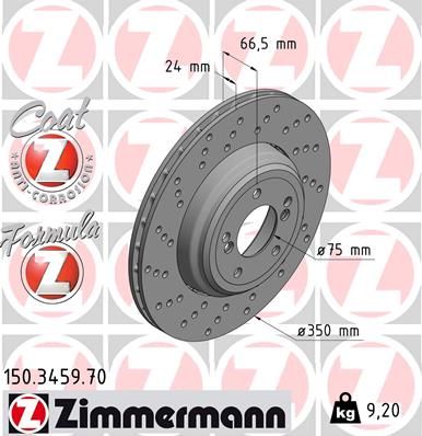 Bremsscheibe ZIMMERMANN 150.3459.70
