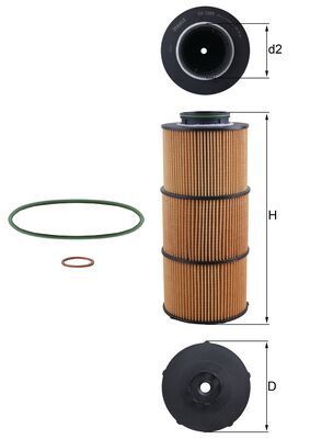 Ölfilter MAHLE OX 1389D