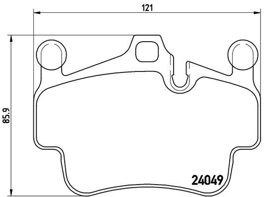 Bremsbelagsatz, Scheibenbremse BREMBO P 65 015