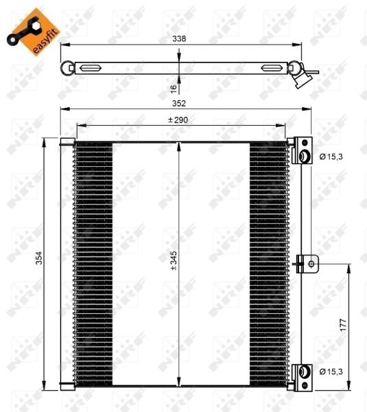Kondensator, Klimaanlage NRF 350203