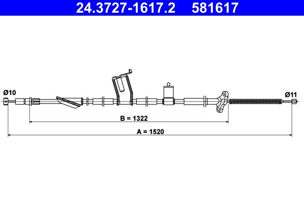 Seilzug, Feststellbremse ATE 24.3727-1617.2