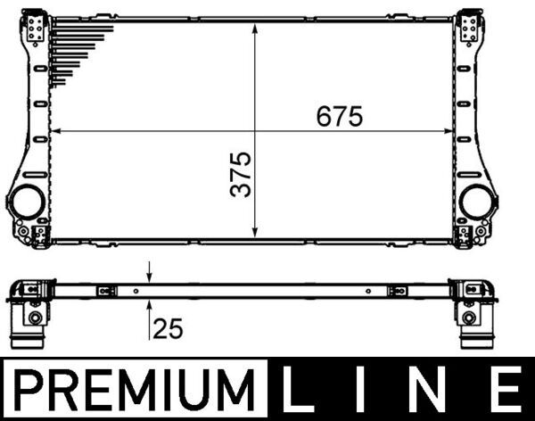 Ladeluftkühler MAHLE ci 462 000p