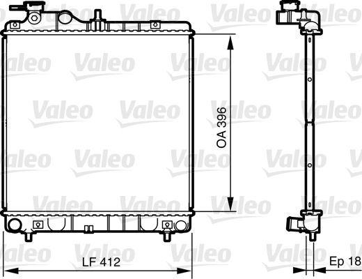 Kühler, Motorkühlung VALEO 735562