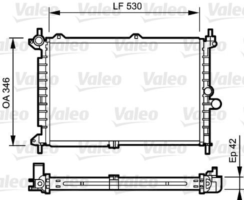 Kühler, Motorkühlung VALEO 734242
