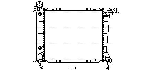 Kühler, Motorkühlung AVA QUALITY COOLING fd2199