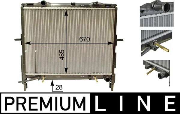 Kühler, Motorkühlung MAHLE CR1331000P
