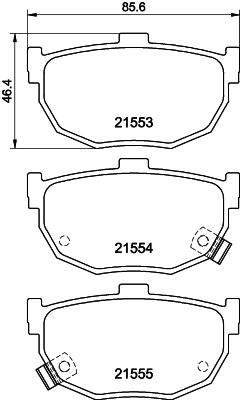 Bremsbelagsatz Bremsbeläge HELLA 8DB 355 006-411