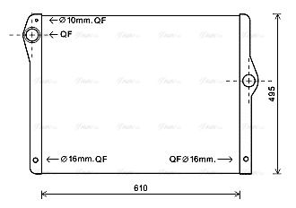 Kühler, Motorkühlung AVA QUALITY COOLING bw2430