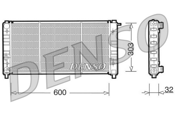 Kühler, Motorkühlung DENSO DRM26004