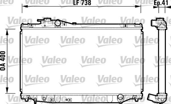 Kühler, Motorkühlung VALEO 734174