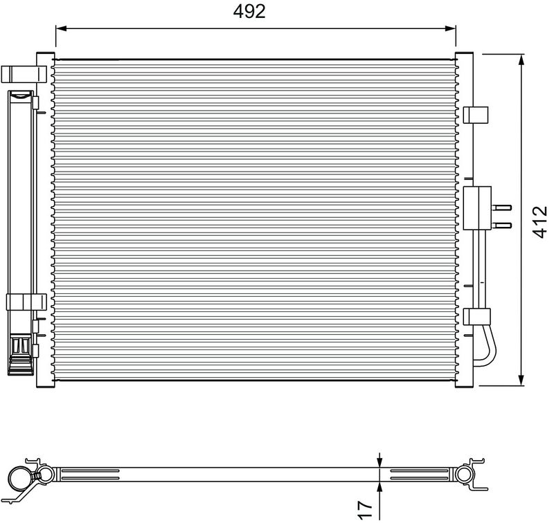 Kondensator, Klimaanlage VALEO 814402