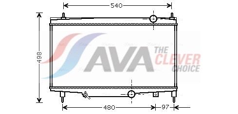Kühler, Motorkühlung AVA QUALITY COOLING PE2229
